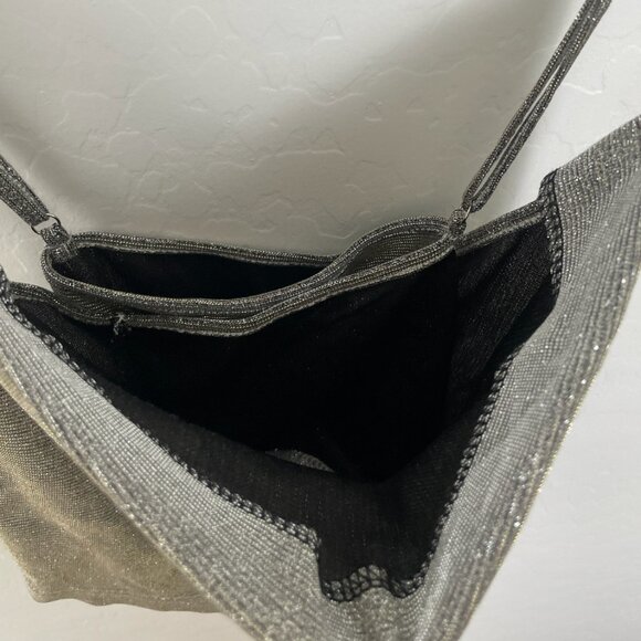 ⭐Curve Draped Crisscross Asymmetrical Trendy Chic Party Crop Shimmer Glitter Top - Picture 4 of 7